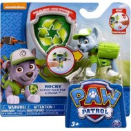 Paw Patrol Action Pack & Badge Rocky Figure